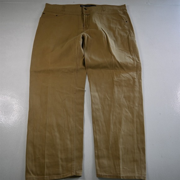 Girbaud 44x34‎ Relaxed Authentic X Khaki Tan Denim Mens Jeans